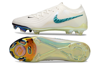Nike Phantom GX Elite FG Low-Tops Football Boots - Beige/Blue/Black