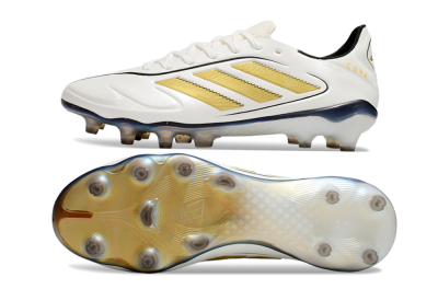 Adidas Copa Pure 3 Elite FG Low-Tops Football Boots - White/Gold/Black