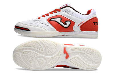 Joma Top Flex IC Low-Tops Football Shoes - White/Red/Black