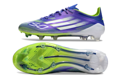 Adidas F50 Elite FG Low-Tops Football Boots - Purple/Yellow/White