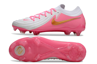Nike Phantom GX Elite FG Low-Tops Football Boots - White/Pink/Gold