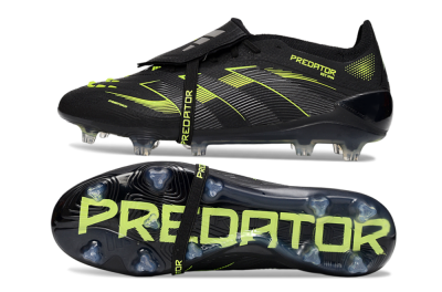 Adidas Predator 25 Elite Foldover Tongue FG Low-Tops Football Boots - Black/Yellow