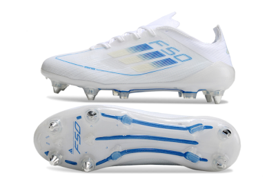 Adidas F50 Elite SG Low-Tops Football Boots - White/Blue