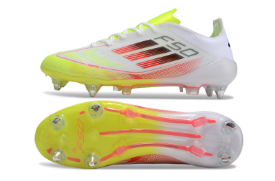 Adidas F50 Elite SG Low-Tops Football Boots - White/Yellow/Red