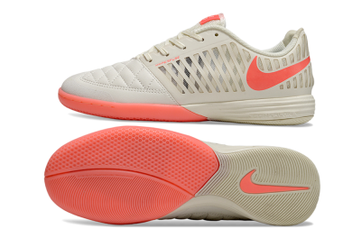 Nike Lunar Gato 2 IC Low-Tops Football Shoes - Beige/Red