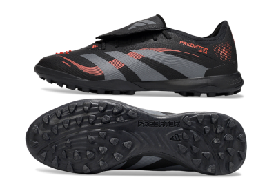 Adidas Predator Elite Foldover Tongue TF Low-Tops Football Shoes - Black/Grey/Red