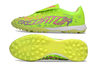 Adidas Predator Elite Foldover Tongue TF Low-Tops Football Shoes - Yellow/Pink/White