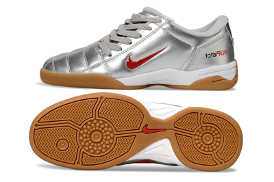 Nike Total 90 II IC Low-Tops Football Shoes - Silver/Red/White