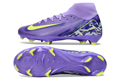 Nike Air Zoom Mercurial Superfly 10 Academy FG High-Tops Football Boots - Purple/Yellow/White