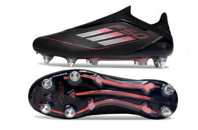 Adidas F50 Elite Laceless SG Low-Tops Football Boots - Black/Silver/Red