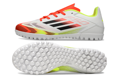 Adidas F50 Club TF Low-Tops Football Shoes - White/Red/Yellow
