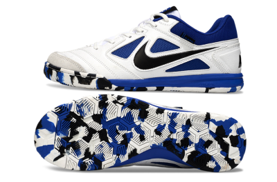 Nike Lunar Gato 2 IC Low-Tops Football Shoes - White/Blue/Black
