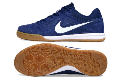 Nike Lunar Gato 2 IC Low-Tops Football Shoes - Blue/White