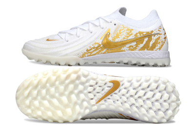 Nike Phantom GX 2 Elite TF Low-Tops Football Shoes - White/Gold