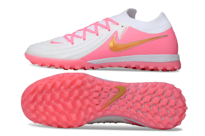Nike Phantom GX 2 Elite TF Low-Tops Football Shoes - White/Pink/Gold