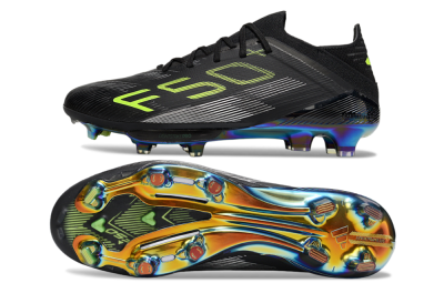 Adidas F50+ Elite Lightstrike Pro FG Low-Tops Football Boots - Black/Yellow/Silver