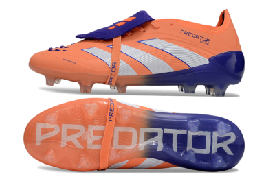 Adidas Predator Elite Foldover Tongue FG Low-Tops Football Boots - Orange/White/Blue