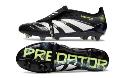Adidas Predator 25 Elite Foldover Tongue FG Low-Tops Football Boots - Black/White/Yellow