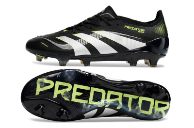 Adidas Predator 25 Elite FG Low-Tops Football Boots - Black/White/Yellow