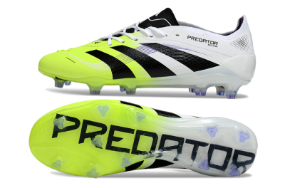 Adidas Predator 25 Elite FG Low-Tops Football Boots - White/Yellow/Black