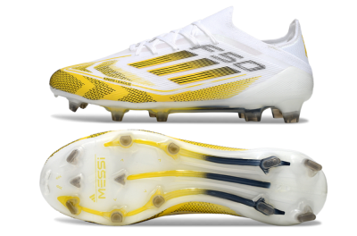 Adidas F50 Elite Kings League FG Low-Tops Football Boots - White/Yellow/Black