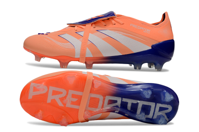 Adidas Predator Elite 25 Foldover Tongue FG Low-Tops Football Boots - Orange/Purple/Blue