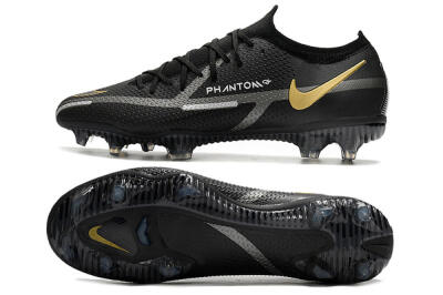Nike Phantom GT 2 FG Low-Tops Football Boots - Black/Silver/Gold