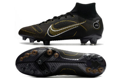 Nike Mercurial Superfly 8 Elite AG High-Tops Football Boots - Black/Gold/White