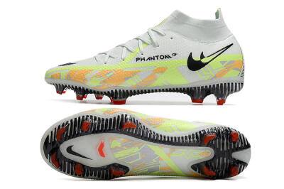 Nike Phantom GT 2 DF Elite FG High-Tops Football Boots - White/Green