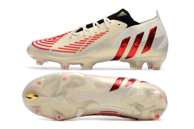 Adidas Predator Edge.1 Low FG Low-Tops Football Boots - White/Red