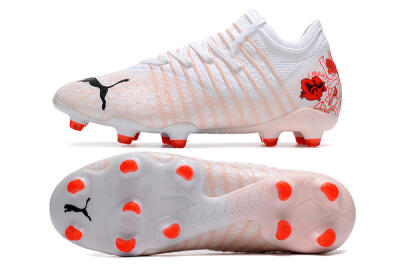 Puma Future Z 1.4 Liberty FG Low-Tops Football Boots - White/Pink/Red
