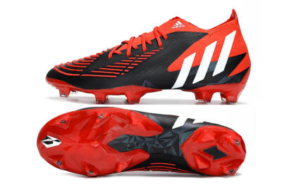 Adidas Predator Edge Geometric.1 FG High-Tops Football Boots - Red/Black/White