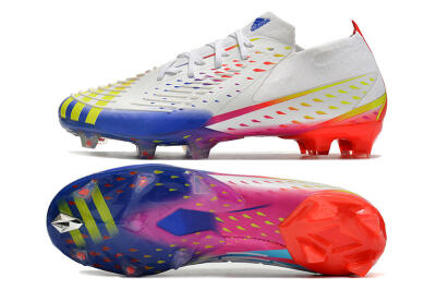 Adidas Predator FIFA World Cup Qatar 2022 Edge+ FG Low-Tops Football Boots - White/Red/Blue