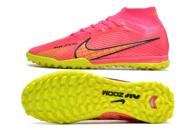 Nike Mercurial Superfly 9 Elite TF High-Tops Football Shoes - Pink/Yellow