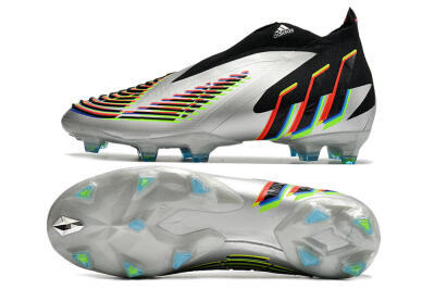 Adidas Predator FIFA World Cup Qatar 2022 Edge+ FG High-Tops Football Boots - Silver/Black