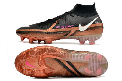 Nike Phantom GT 2 DF Elite FG High-Tops Football Boots - Black/Gold/White