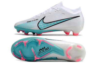 Nike Air Zoom Mercurial Vapor 15 Elite FG Low-Tops Football Boots - White/Blue/Pink