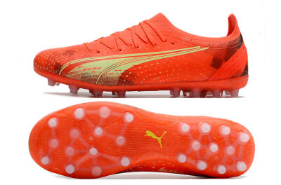 Puma Ultra Ultimate MG Low-Tops Football Boots - Red/Yellow