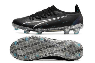 Puma Ultra Ultimate FG Low-Tops Football Boots - Black/White/Blue