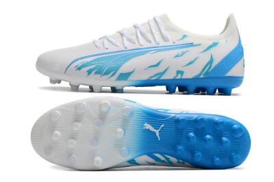 Puma Ultra Ultimate MG Low-Tops Football Boots - White/Blue