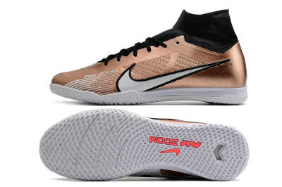 Nike Mercurial Superfly 9 Elite IC High-Tops Football Shoes - Gold/Black/White