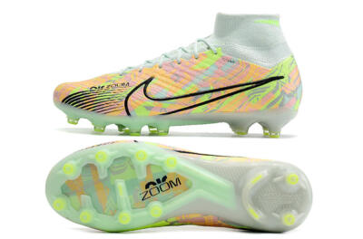 Nike Air Zoom Mercurial Superfly 9 Elite AG High-Tops Football Boots - Green/Orange
