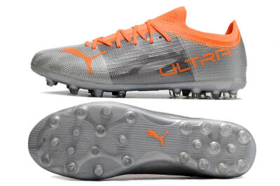 Puma Ultra 1.4 MG Low-Tops Football Boots - Silver/Orange