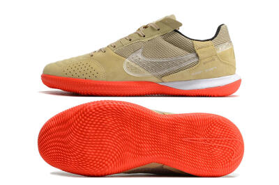 Nike Streetgato IC Low-Tops Football Shoes - Brown/Red/White