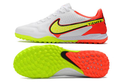Nike React Tiempo Legend 9 Pro TF Low-Tops Football Shoes - White/Red/Yellow