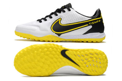 Nike React Tiempo Legend 9 Pro TF Low-Tops Football Shoes - White/Black/Yellow