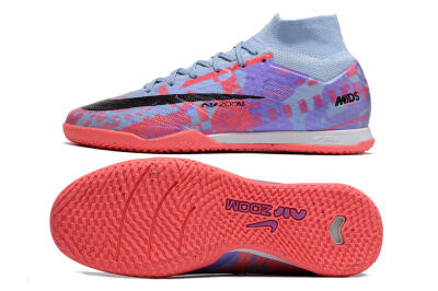 Nike Air Zoom Mercurial Superfly 9 Elite IC High-Tops Football Shoes - Blue/Purple/Red