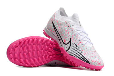 Nike Air Zoom Mercurial Vapor 15 Elite TF Low-Tops Football Shoes - White/Black/Pink