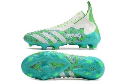 Adidas Predator Freak+ FG High-Tops Football Boots - White/Green