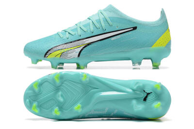 Puma Ultra Ultimate FG Low-Tops Football Boots - Blue/White/Green